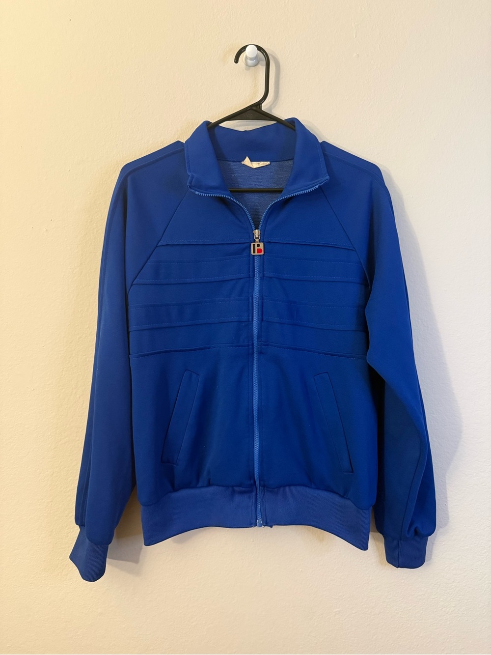 Vintage 80s Bonne Sportswear Blue Track Jacket Womens M